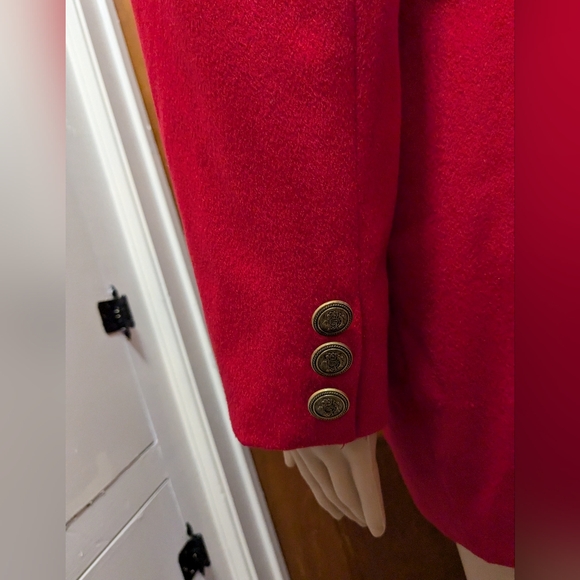 Saks Fifth Avenue Red Cashmere Blazer - Picture 4 of 14